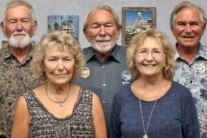 Friend Group Wearing Retro