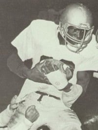 charles haley high school footnall yearbook photo