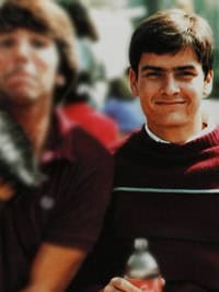 Charlie Sheen in the 1983 Santa Monica High School yearbook