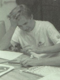 Chris Hardwick - 1989 Loyalist newspaper staff candid