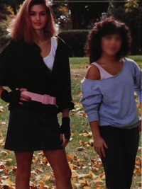 Cindy Crawford, 1984 senior yearbook fashion feature (Classmates.com)