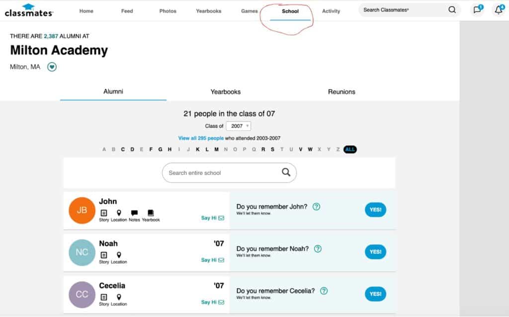 Yearbook Website Fellow School