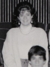 Debra Messing 1986 Quill and Scroll yearbook photo