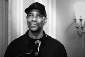 Denzel Washington With Microphone