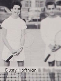 Dustin Hoffman high school tennis team yearbook photo