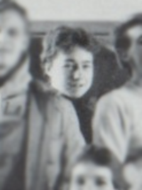 Edward Norton 1985 indoor track team yearbook photo (cropped)