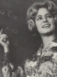 Farrah Fawcett 1963 math class yearbook photo