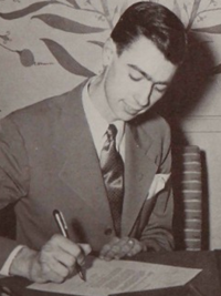 Fred Rogers 1946 senior personalities feature yearbook photo -