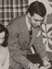 Fred Rogers 1946 Student Council officers yearbook photo (Fred Rogers - president) - cropped