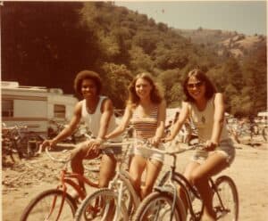 Friends Riding A Bike