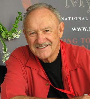 Gene Hackman Wearing Red Shirt Smiling