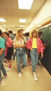 1980s High School Fashion Trend Puffy Sleeves