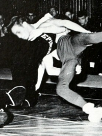 John McCain 1953 wrestling action photo (in Episcopal High School uniform)