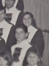 Karen Carpenter 1967 high school band (cropped)