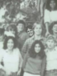 Kate Walsh showing school spirit in her high school yearbook