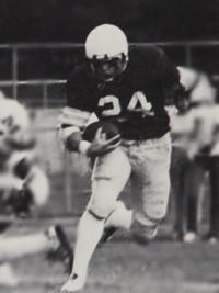 Kevin James - 1983 senior football team action shot