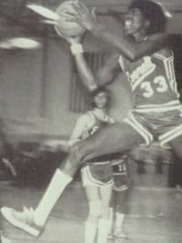 Magic Johnson - 1975 high school basketball team action shot