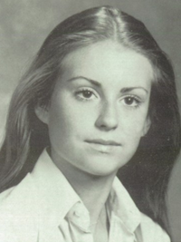 Megan Mullally 1977 senior yearbook portrait