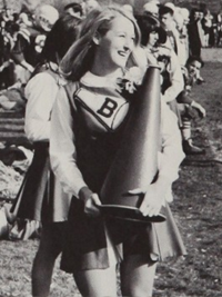 Meryl Streep 1966 varsity cheerleading candid