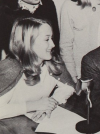 Meryl Streep 1966 morning announcers yearbook photo