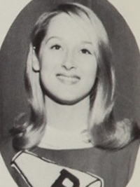 Meryl Streep 1966 varsity cheerleader portrait