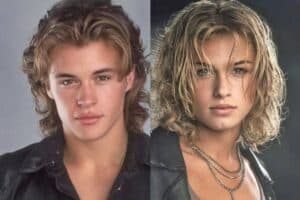 Man And Woman With Messy Layers Hairstyle