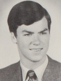 Michael Keaton 1969 senior yearbook portrait