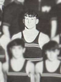 mike webster wrestling team yearbook photo