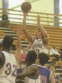 Nick Foles 2005 varsity basketball team action shot