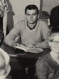 Pat Sajak 1964 Scroll staff yearbook photo