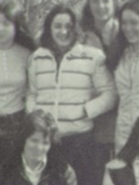 Patricia Heaton 1975 track team yearbook portrait