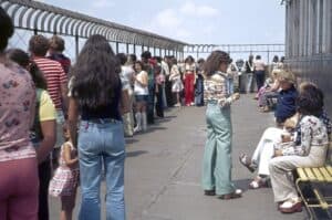 Tourists On The Empire State Building Observation Deck