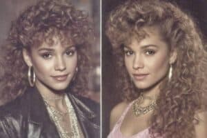 Perms as seen in 1980s yearbook photo