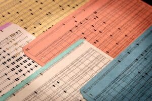Punch Cards Details With Holes