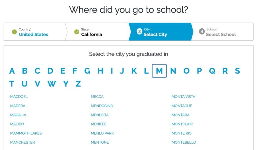 Yearbook City Search