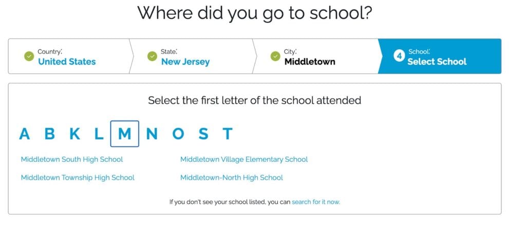 Yearbook Website School Search