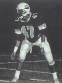 Rob Riggle 1988 varsity football yearbook candid