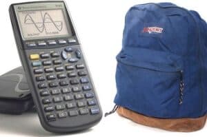 1990s High School Bag And Calculator