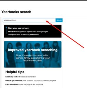 Yearbook Search on Classmates