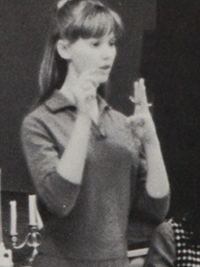 Shelley Long 1967 Wranglers forensic team yearbook photo