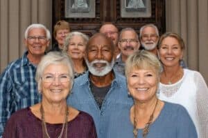 Men And Women Are Smiling in the Photo