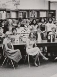 Woody Harrelson hanging out halls of his high school