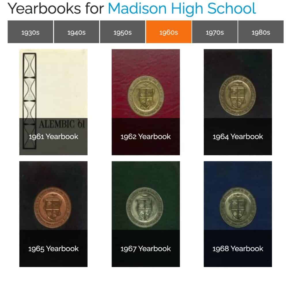 Digital Yearbook Years