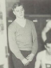 chuck noll wresting team yearbook photo