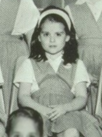 Megan Mullally 1966 1st grade class yearbook photo