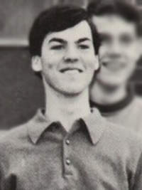 Michael Keaton 1969 golf team closeup